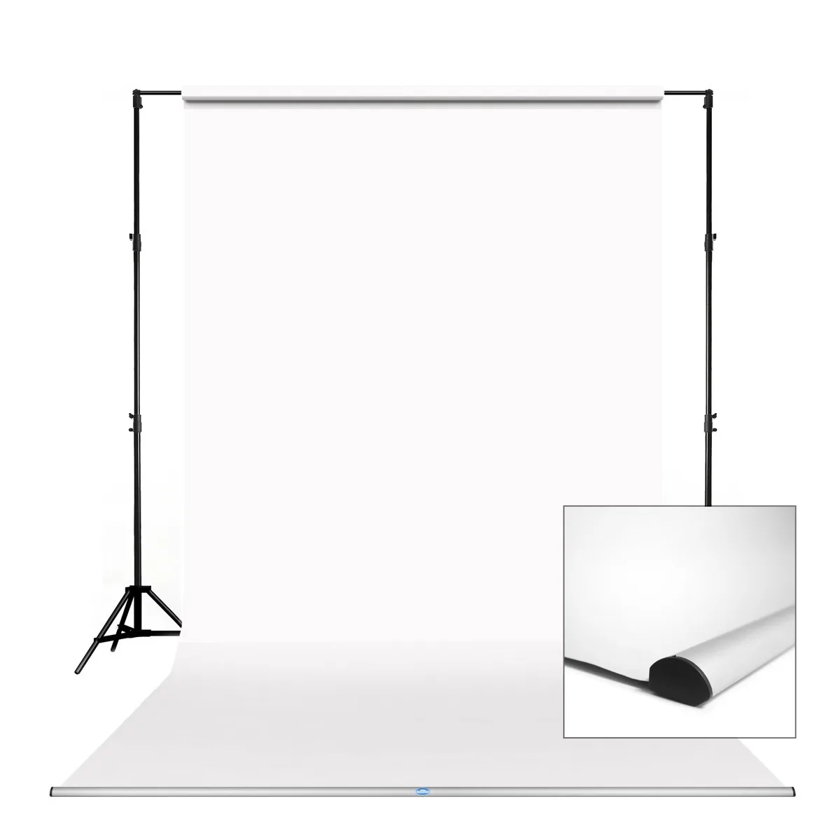 SAVAGE SAVAGE 86" Background Leader Bar &amp; 86"x36' Super White Seamless Paper Backdrop 163 GSM — product photo