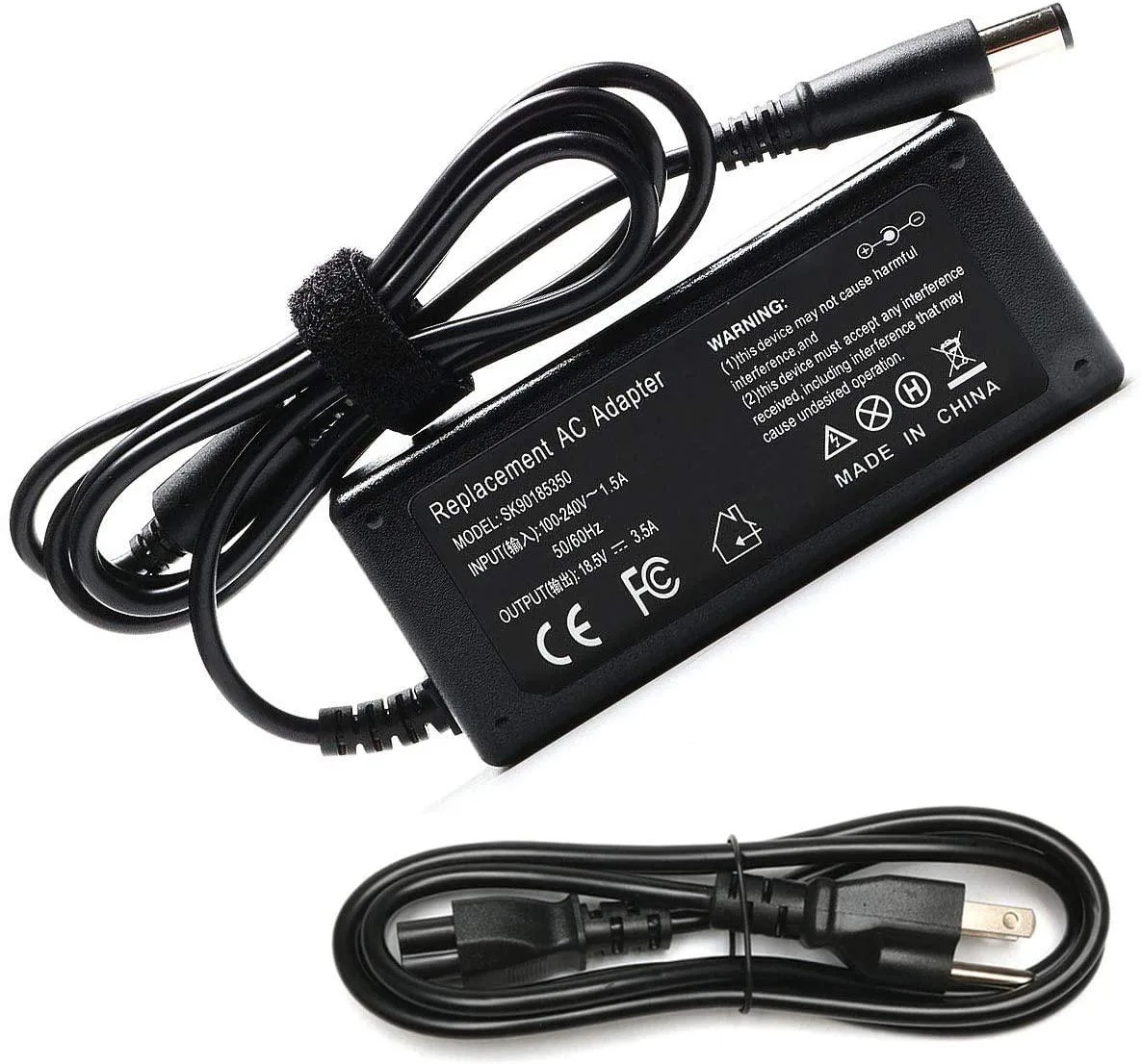 myVolts myVolts 65W AC Adapter 18.5V 3.5A 5.0 mm × 7.4 mm HP EliteBook ProBook Notebook 2000 — product photo