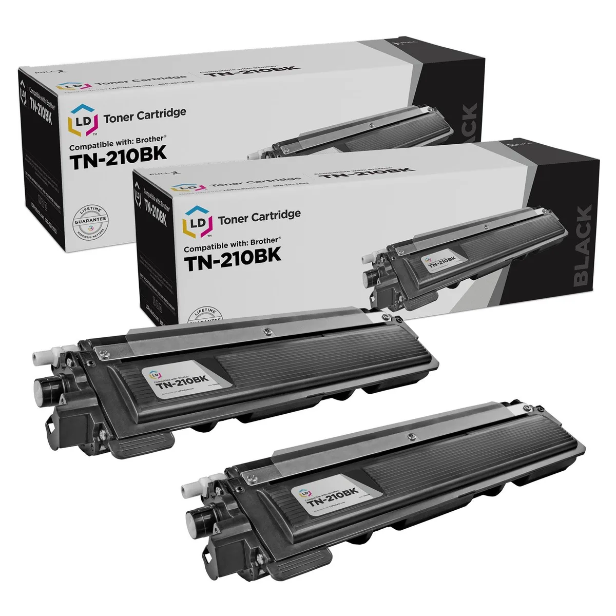 LD Products LD Products Compatible Toner Cartridge for Brother TN210BK Black 2-Pack — product photo