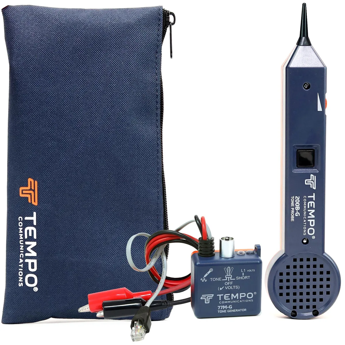 Klein Tools wire tracer kit with tone generator and probe in carrying case