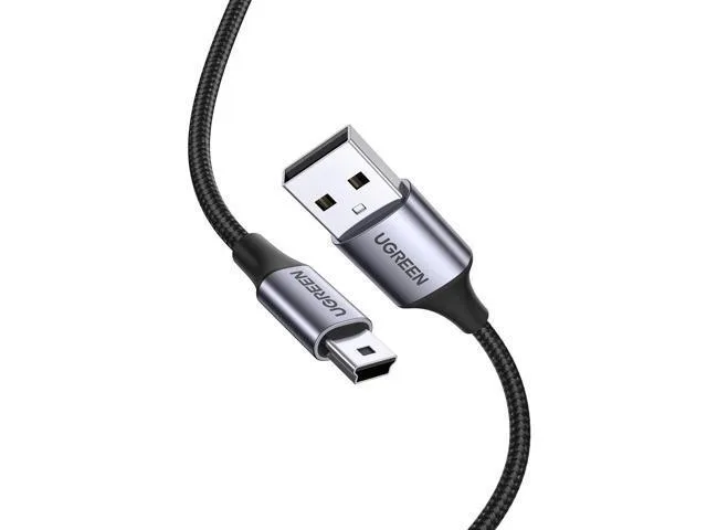 Manw Manw Mini USB Cable USB 2.0 Type A to Mini B Nylon Braided 10FT — product photo