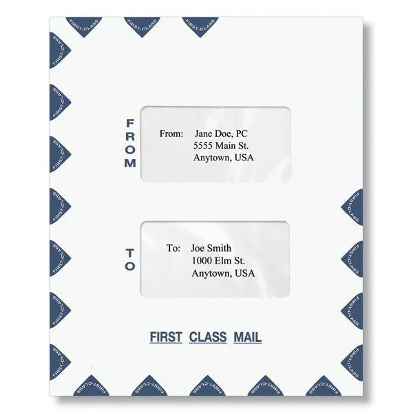 Complyright Complyright Portrait Double Window Envelope Moisture Seal Pack of 50 — product photo