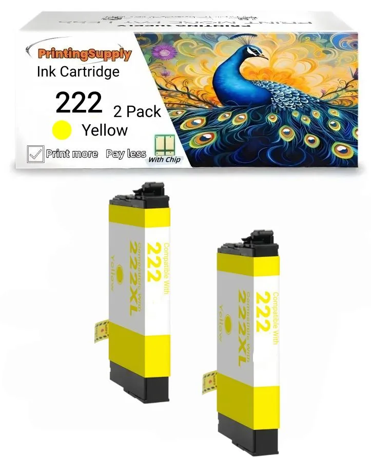 Aster Graphics Inc Aster Graphics Inc 222XL Ink Cartridge 2 Pack Yellow 185 Pages — product photo