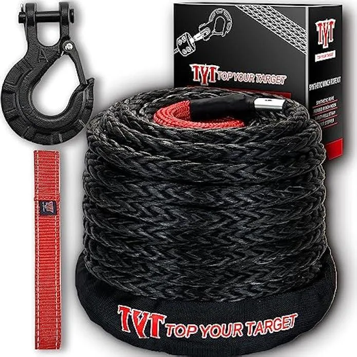 TAURKENAM TAURKENAM Synthetic Winch Rope Kit 1/2 x 92' 32000 lbs Black — product photo