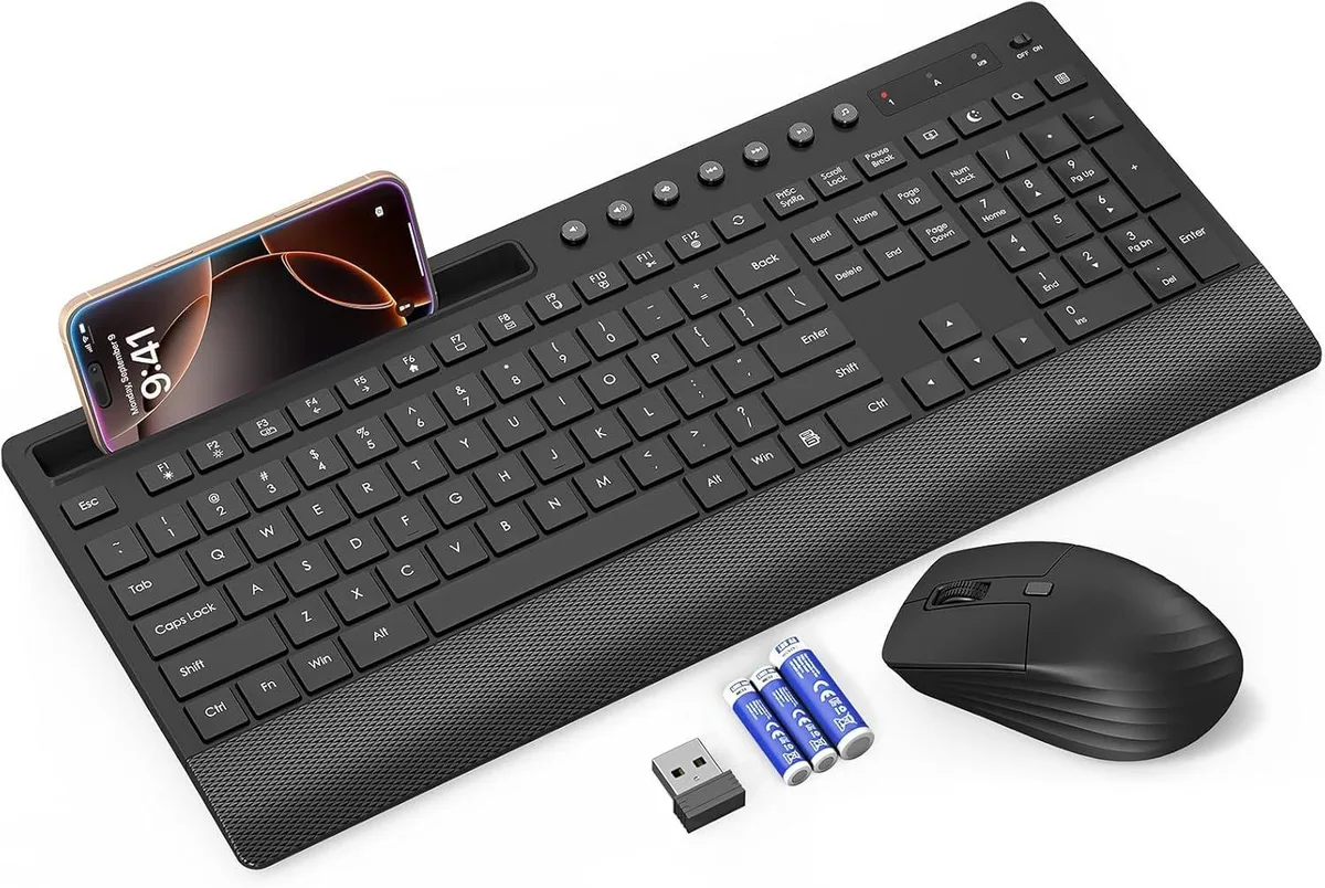 usbroway usbroway Wireless Keyboard &amp; Mouse Combo Full-Size Quiet Gaming Keyboard — product photo