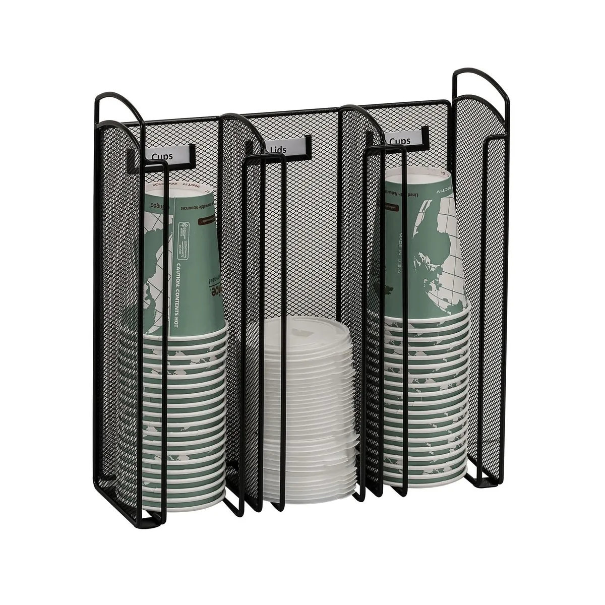Safco Products Safco Products 3292BL Onyx Mesh Cup and Lid Holder, Black — product photo