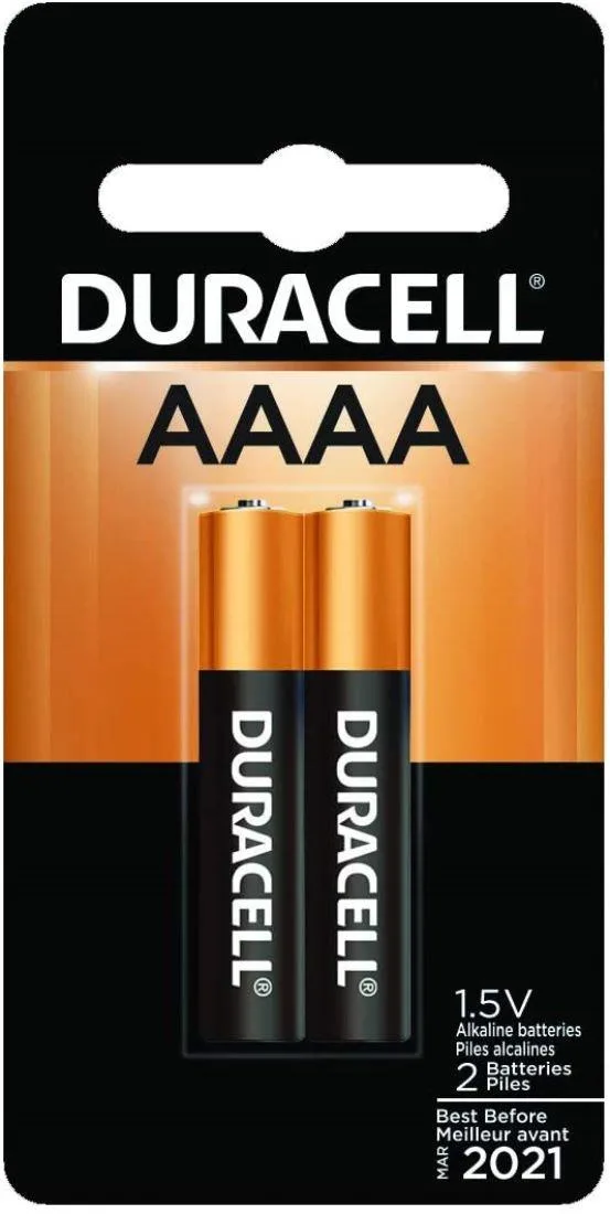 DURACELL DURACELL MX2500B2PK AAAA alkaline dry cell battery 2-pack 1.5V — product photo