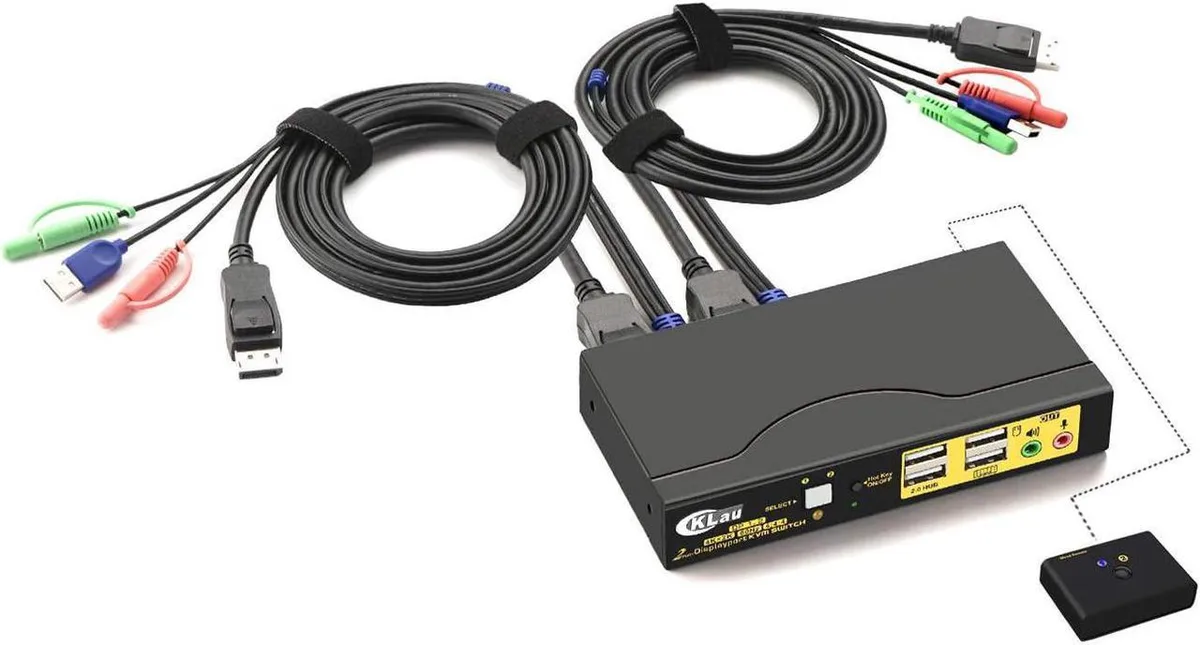 Vszerda Vszerda DP 1.2 2-Port KVM Switch 4096x2160@60Hz — product photo