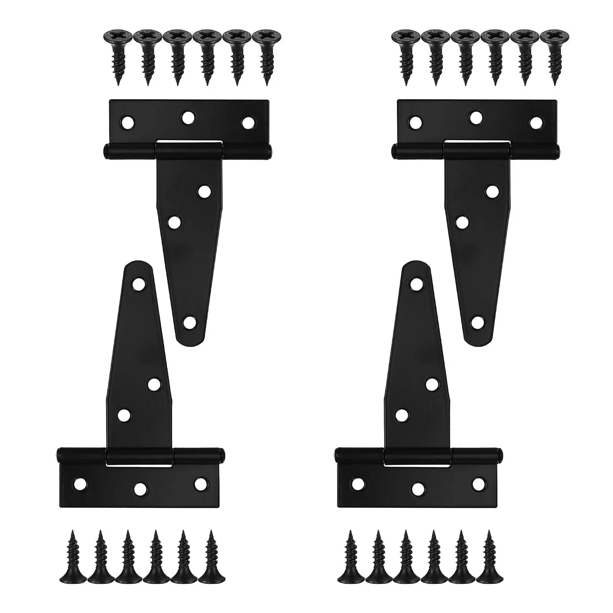  QBXMY7 141-3 T-Strap Hinge 25 in Black (4-pack) — product photo