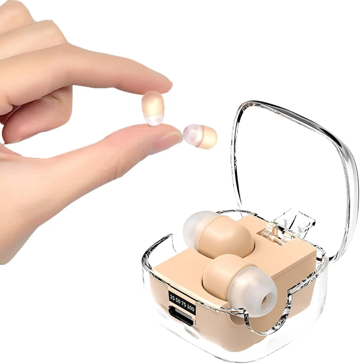YINGHUA YINGHUA Mini Invisible Bluetooth Earbuds .1 oz speaker — product photo