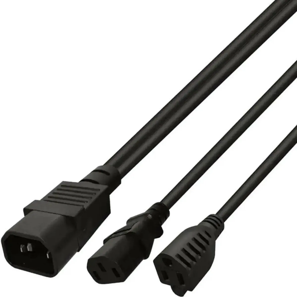 SMUGDESK SMUGDESK 1FT C14 Male Y Splitter Power Cable C13 NEMA 5-15R — product photo