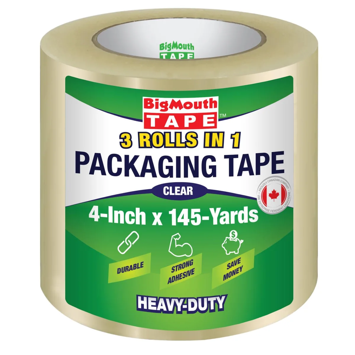 BigMouth Tape Clear 4-inch x 145 Yards (435ft) — product photo