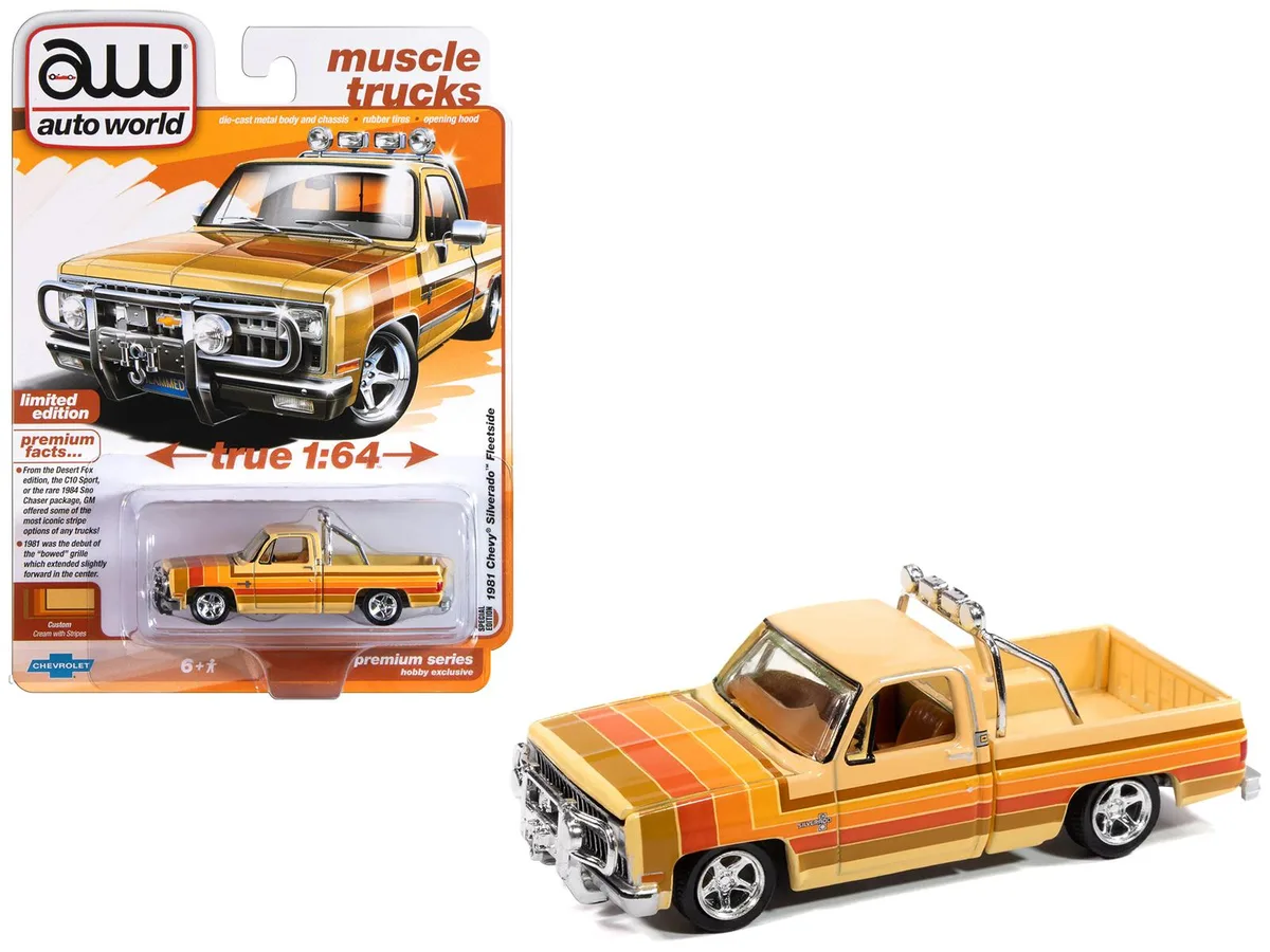 auto world Auto World 1981 Chevrolet Silverado Fleetside Pickup 1/64 Hobby Exclusive — product photo