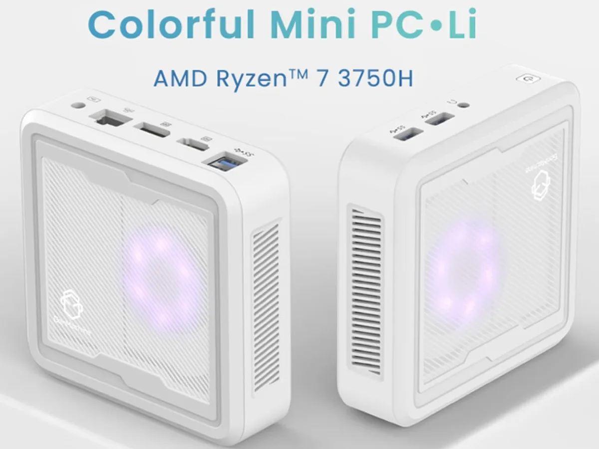 GenMachine GenMachine Li 3000 barebone mini PC Ryzen 7 3750H 8GB 256GB NVMe White — product photo