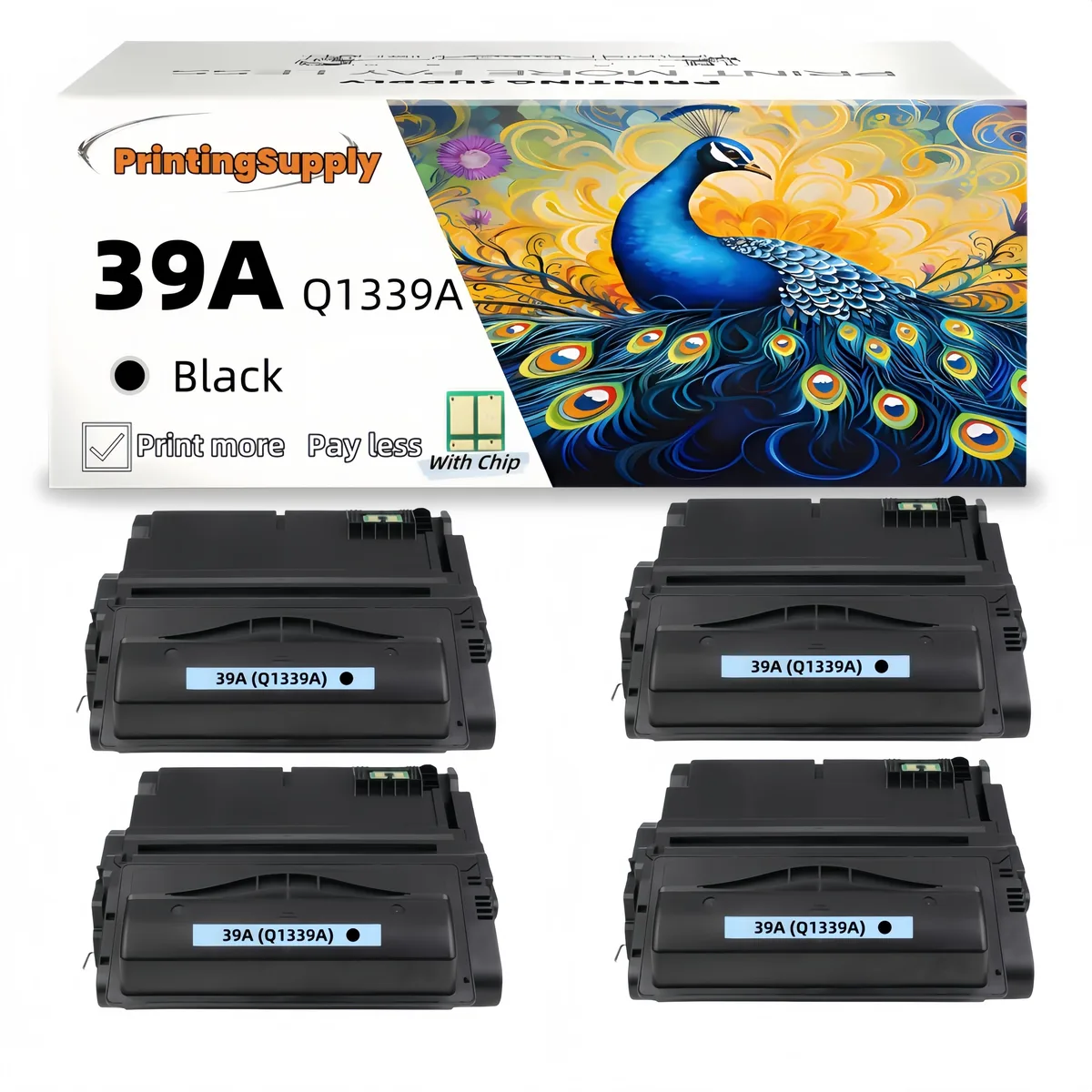 Aster Graphics Inc Aster Graphics Inc 39A Q1339A Compatible Toner Cartridge 4 Pack Black 20000 Pages — product photo