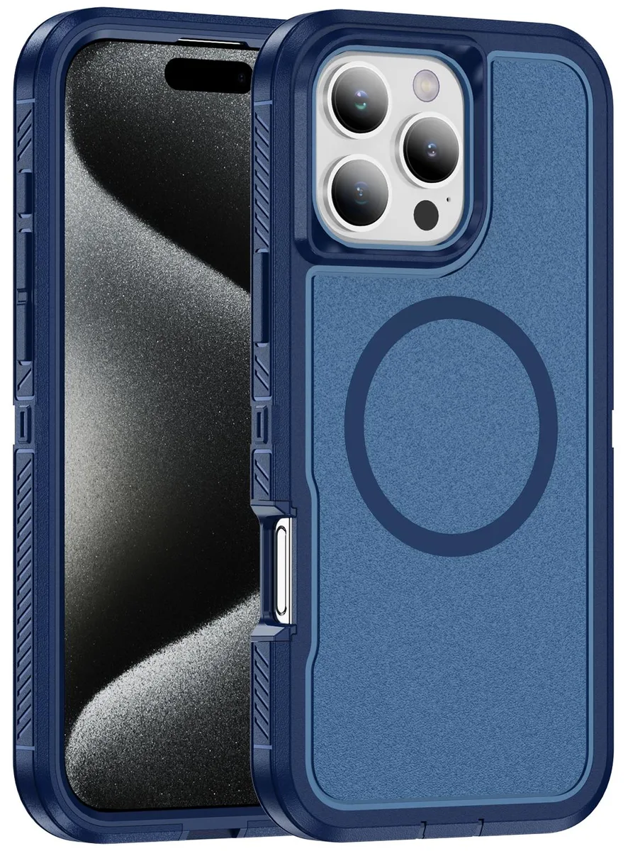 Nakedcellphone Nakedcellphone Tough Dual Layer Case iPhone 16 Pro Max MagSafe Blue — product photo