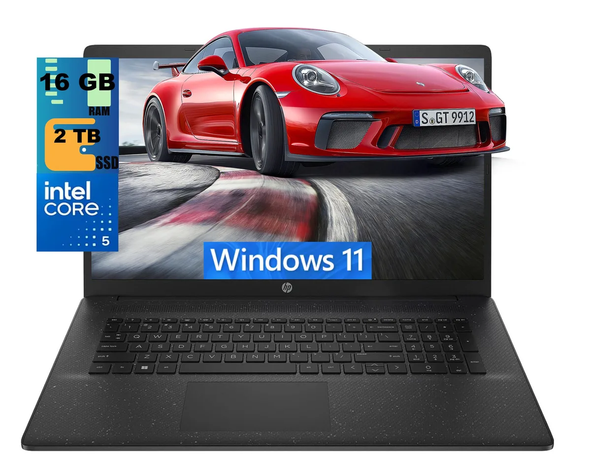 HP HP 17.3 laptop Intel Core 5 120U 12-core 16GB DDR4 2TB SSD 17.3" HD+ 1600 x 900 Windows 11 Home — product photo