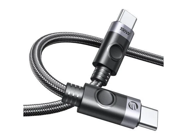 LORDWORLD LORDWORLD USB C to C Cable 100W PD 5A 90 Degree Braided Nylon — product photo