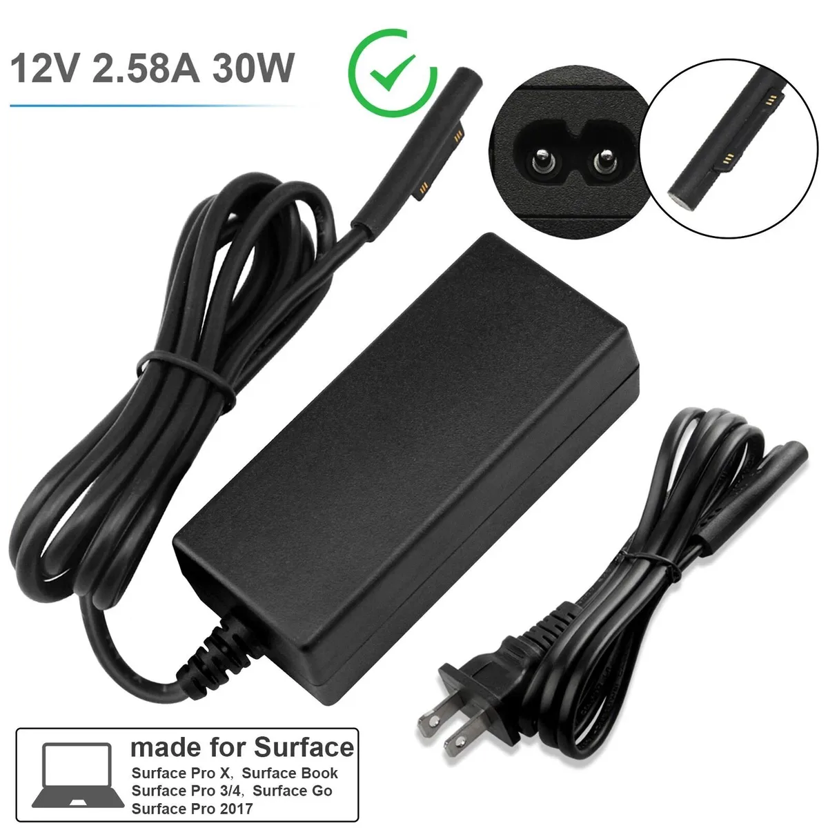 RAYBESTOS UNBRANDED RAYBESTOS UNBRANDED Power Adapter 12V 2580mA for Surface Pro 3 4 5 — product photo