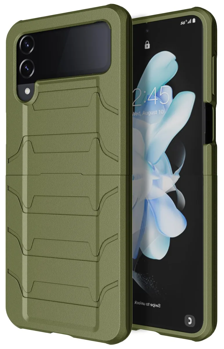 Nakedcellphone Nakedcellphone Special Ops Tactical Case for Samsung Galaxy Z Flip 4 5G Olive Green — product photo