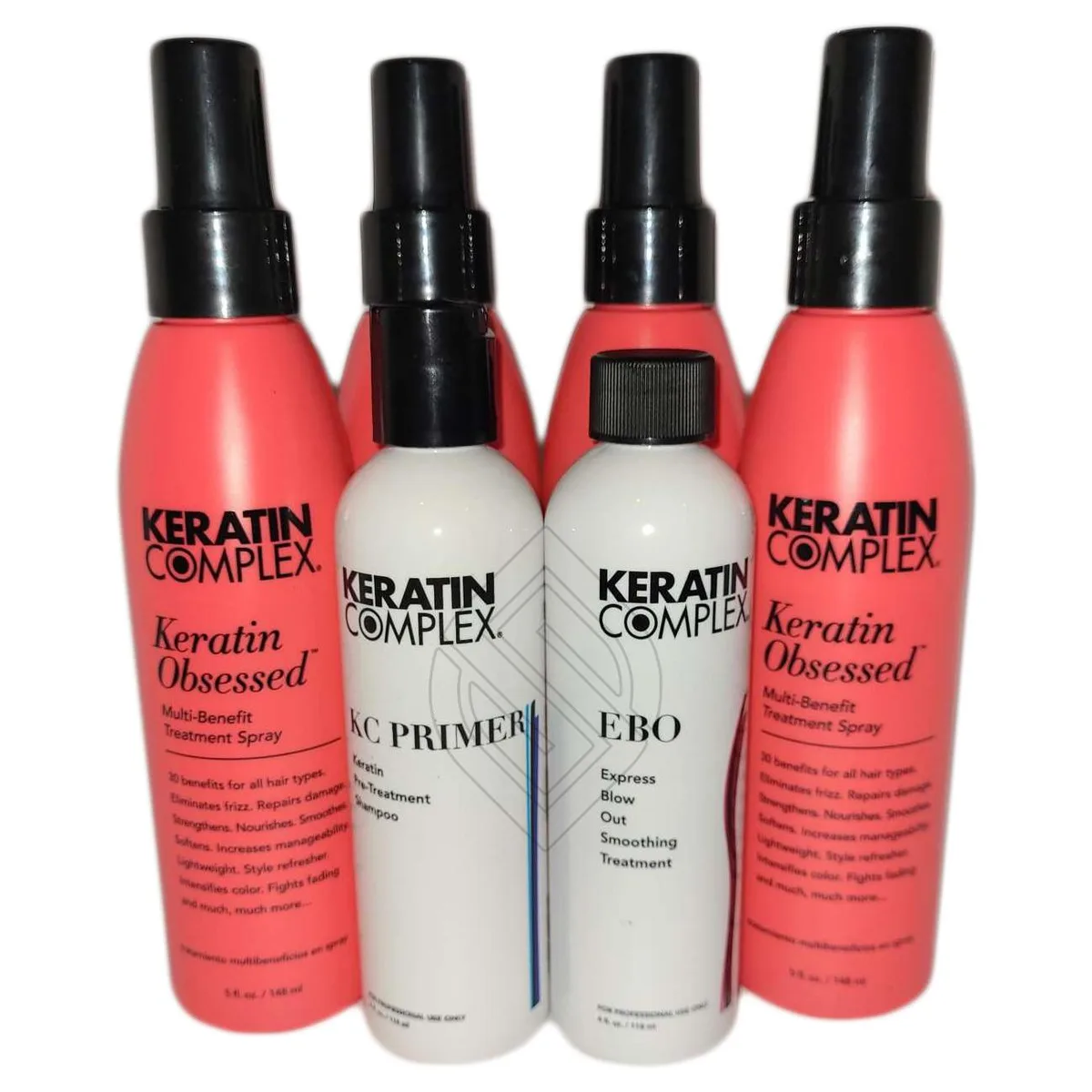 Keratin Complex EBO kit box with 28oz and 4oz bottles