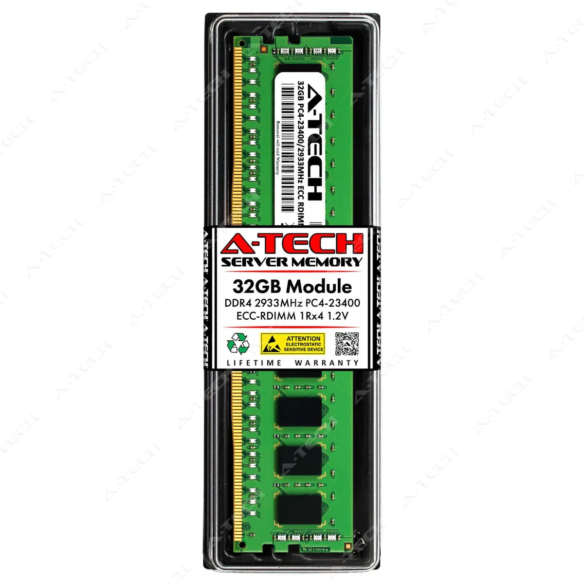 A-Tech A-Tech 32GB DDR4 2933 MHz ECC RDIMM 1Rx4 288-Pin Server RAM — product photo