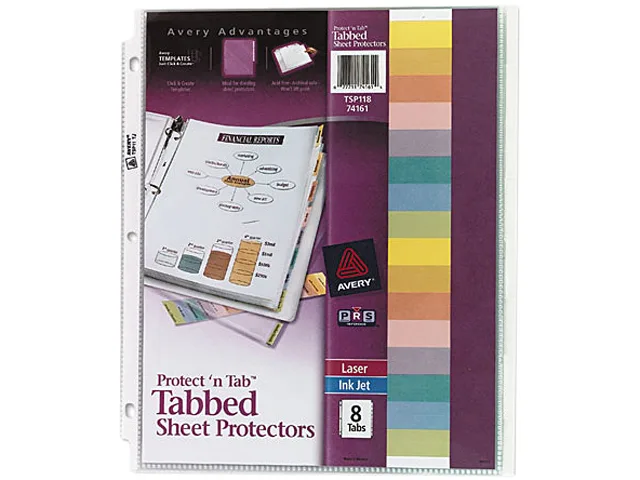 Avery Avery 74161 Protect 'n Tab 8-Tab Sheet Protectors Accessory — product photo