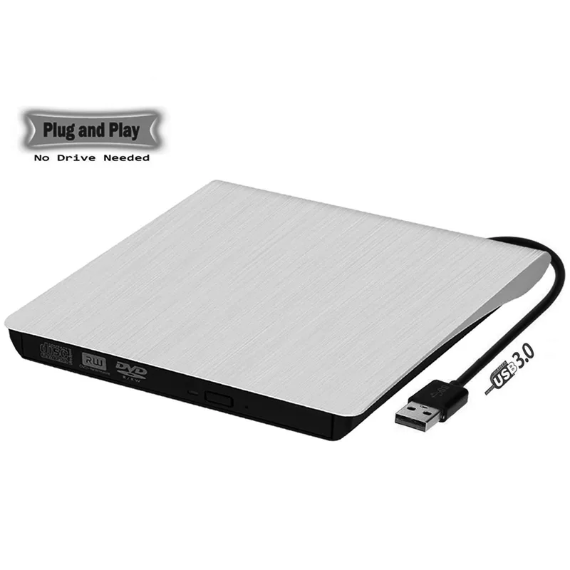 Corn Electronics Corn Electronics External CD/DVD Drive USB 3.0 White — product photo