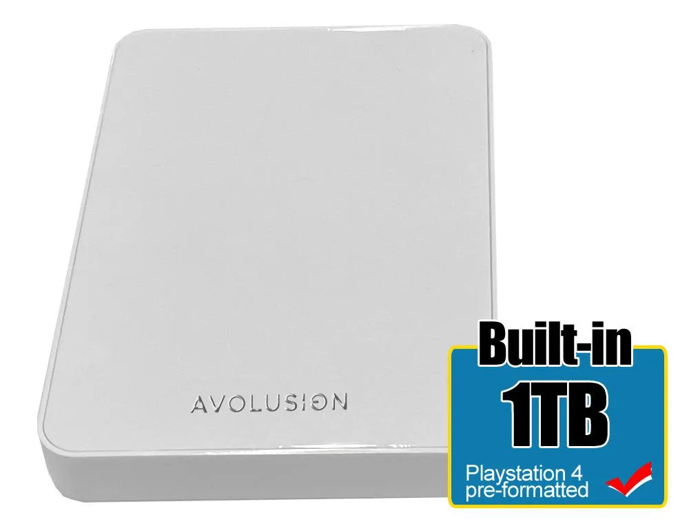 Avolusion Avolusion Z1-S 1TB USB 3.0 portable hard drive White — product photo