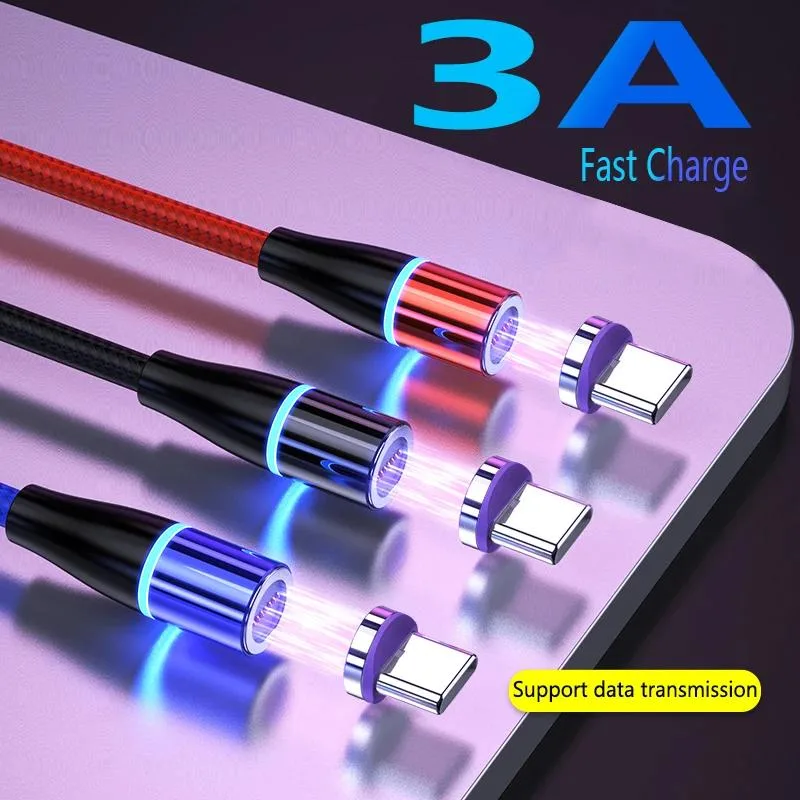 Hetai Tech Hetai Tech LED Magnetic USB Cable 1m Micro USB to USB A 5V/2.4A — product photo