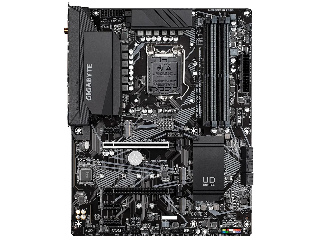 GIGABYTE GIGABYTE Z490 UD AC ATX Intel Motherboard with WiFi 802.11ac Bluetooth 5 — product photo