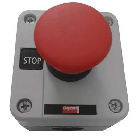 Dayton Dayton 32W274 Push Button Control Station 22 mm 1NC Mushroom Head — product photo