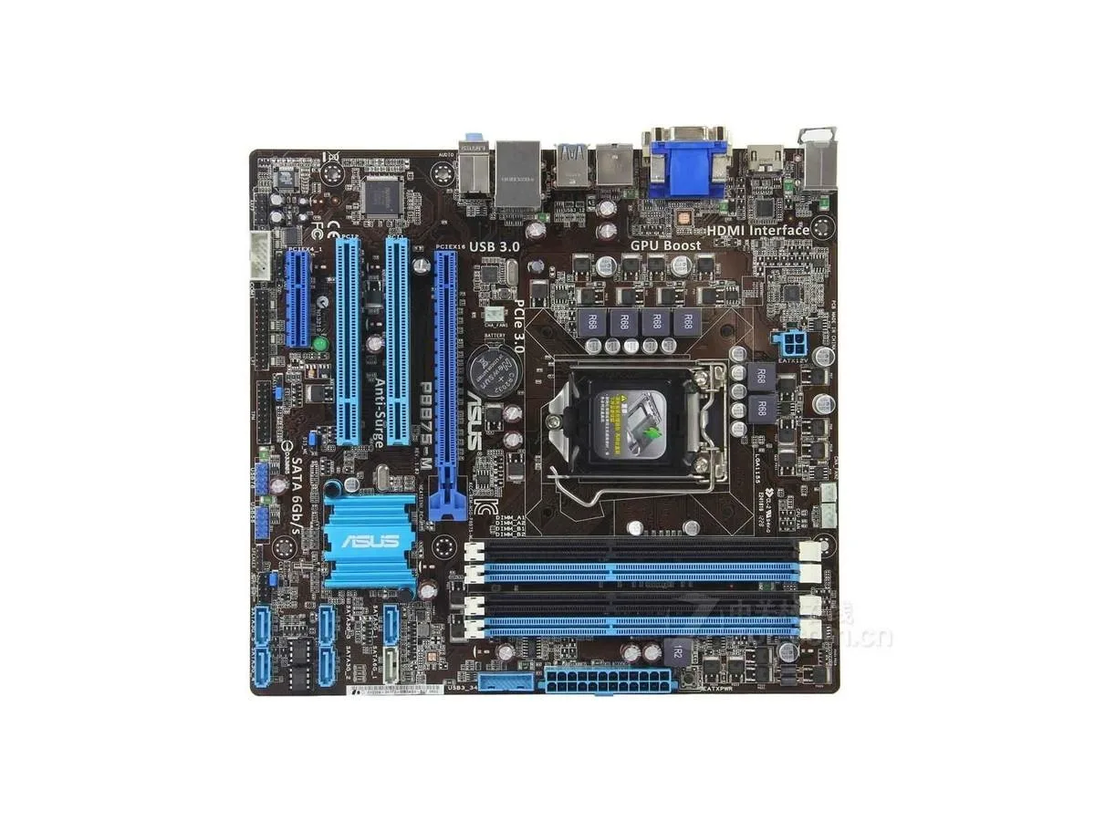 ASUS ASUS P8B75-M Intel B75 motherboard, LGA 1155, DDR3, 32GB, Micro ATX — product photo