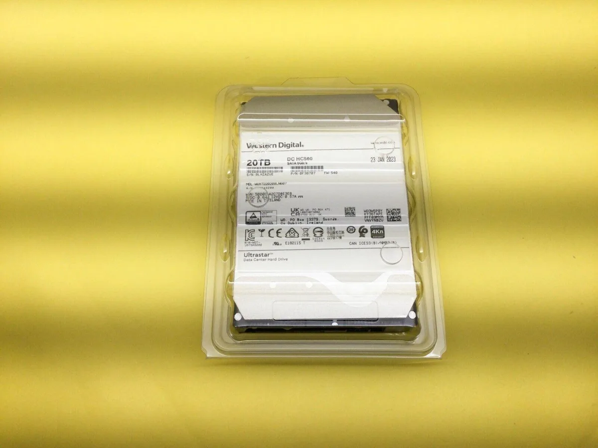 Western Digital Western Digital DC HC560 20 TB 7200 RPM SATA 3.5in internal hard drive WUH722020BLN607 — product photo