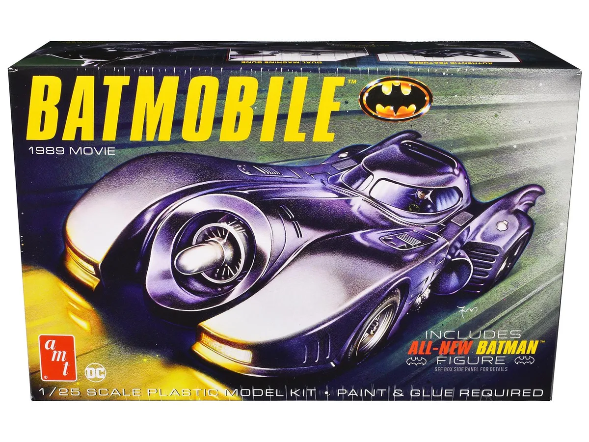 AMT AMT AMT1504 1/25 Scale 1989 Batmobile Model Kit 89 Parts 9.5in — product photo