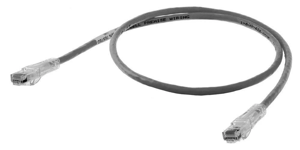 Hubbell Incorporated Hubbell Incorporated HUBHC6GY50 CAT6 Slim Patch Cord 50' Grey #24AWG — product photo
