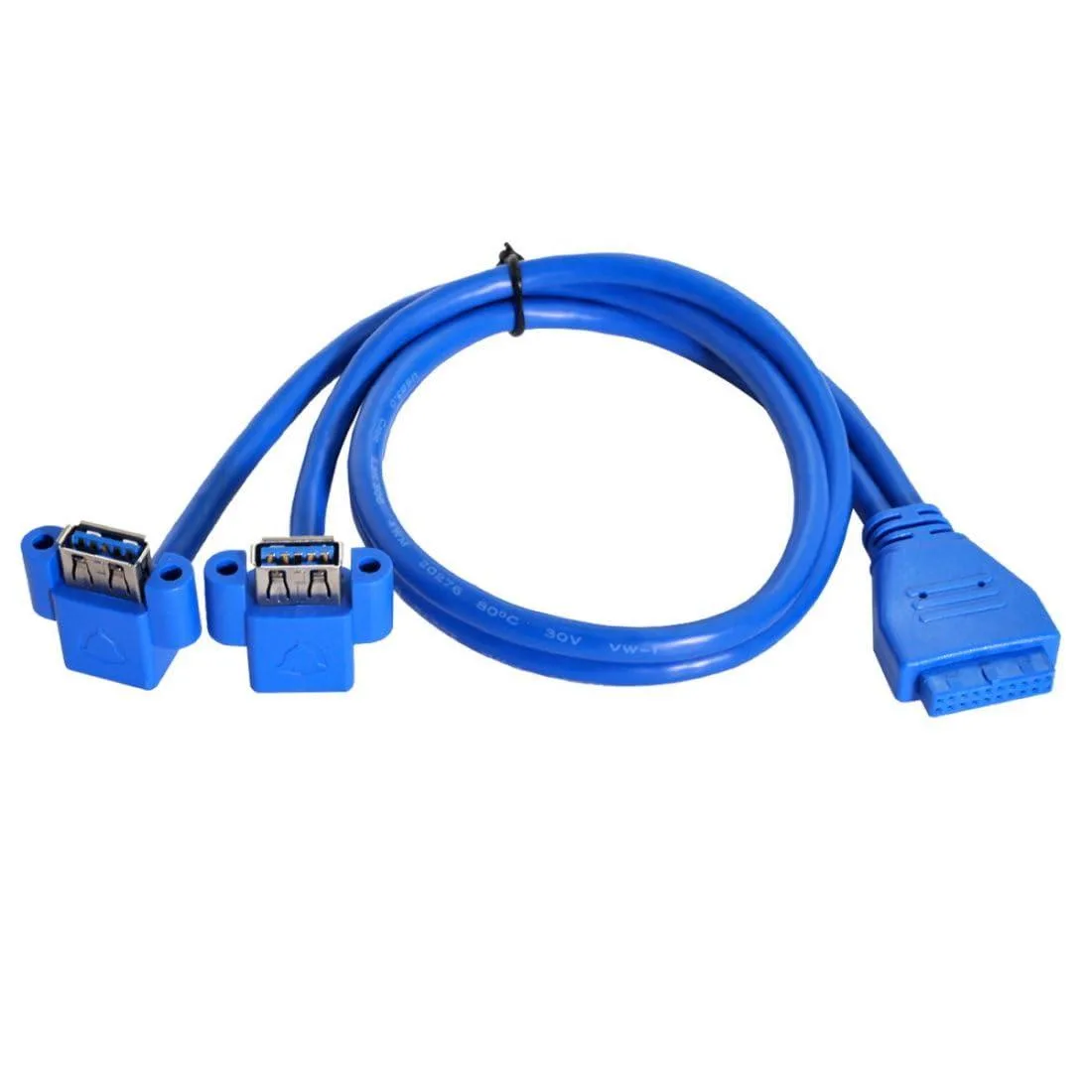 Vszerda Vszerda U3-063-0.5M USB 3.0 19/20-Pin Header to Dual Female 90° Cable 0.5M — product photo
