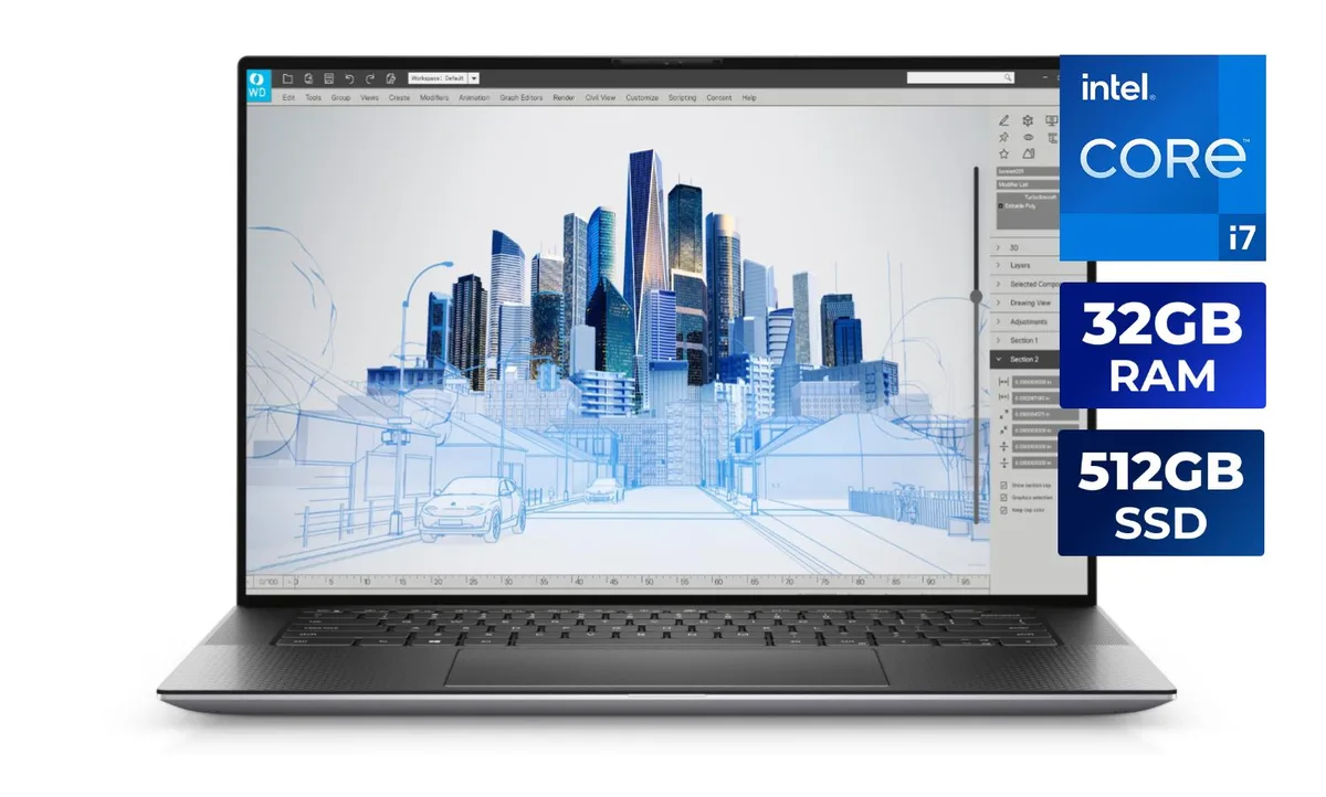 DELL DELL LT-DEM5560/i7-G11-32-512-A laptop Intel Core i7-11850H 32GB 512GB NVIDIA T1200 15.6" FHD+ Windows 11 Pro — product photo