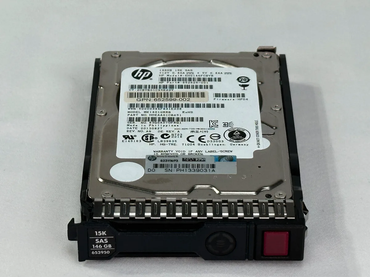 HPE HPE EH0146FBQDC 146 GB 15K SAS 2.5in accessory — product photo