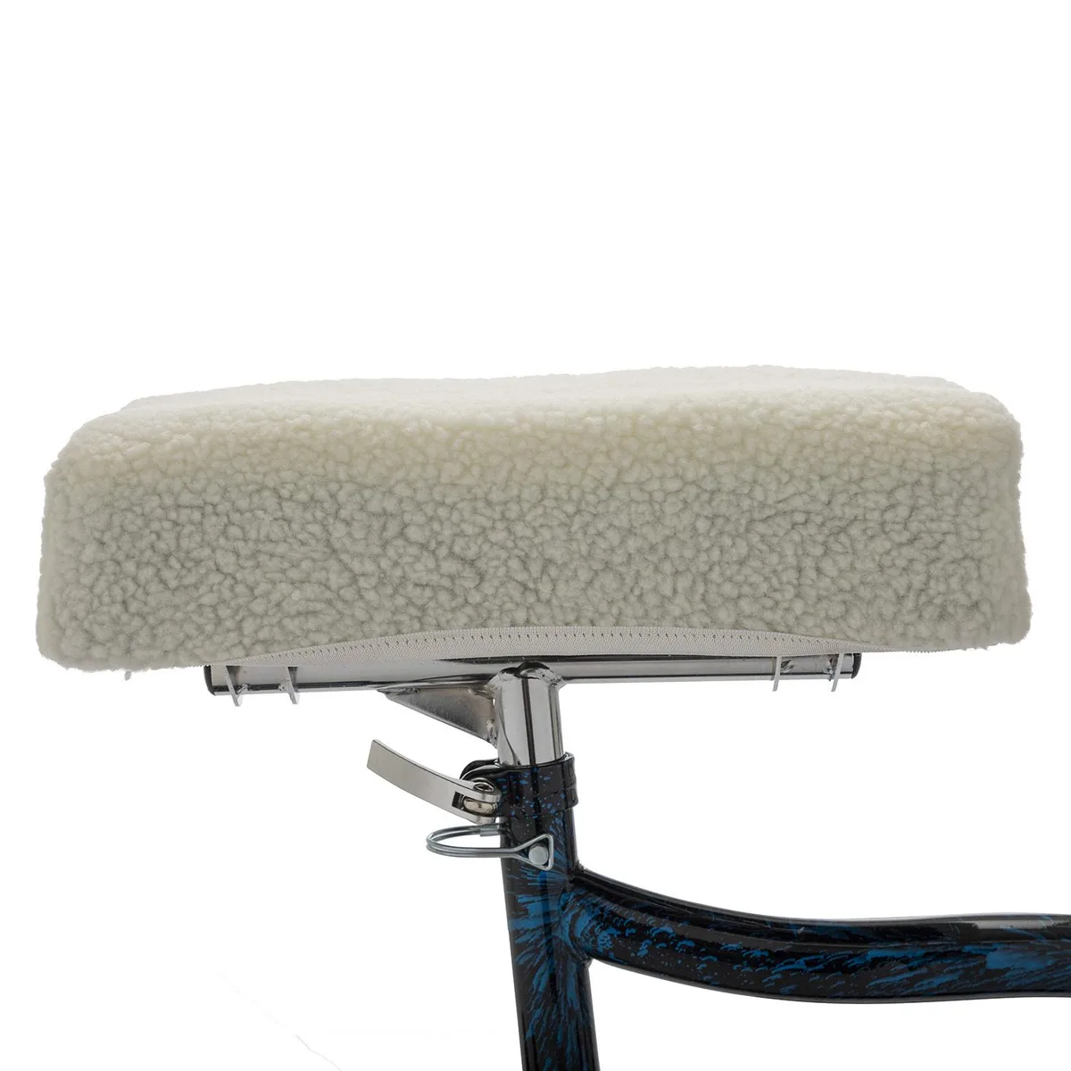 White padded knee walker cover with soft cushioning