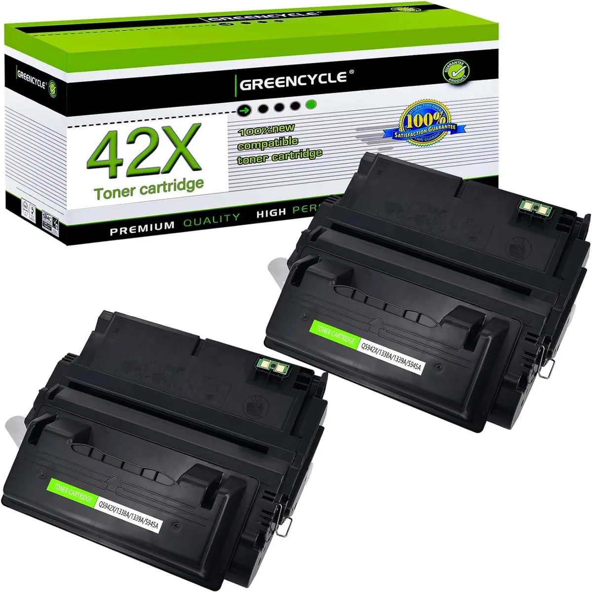 GREENCYCLE GREENCYCLE Q5942X Toner Cartridge 2 Pack Black 20000 Pages — product photo