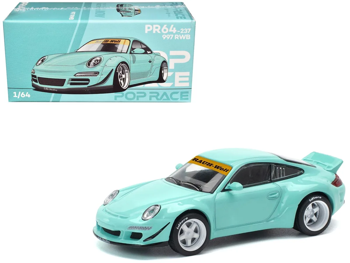 Pop Race Pop Race 997 RWB Light Blue 1/64 Die Cast Model Car — product photo