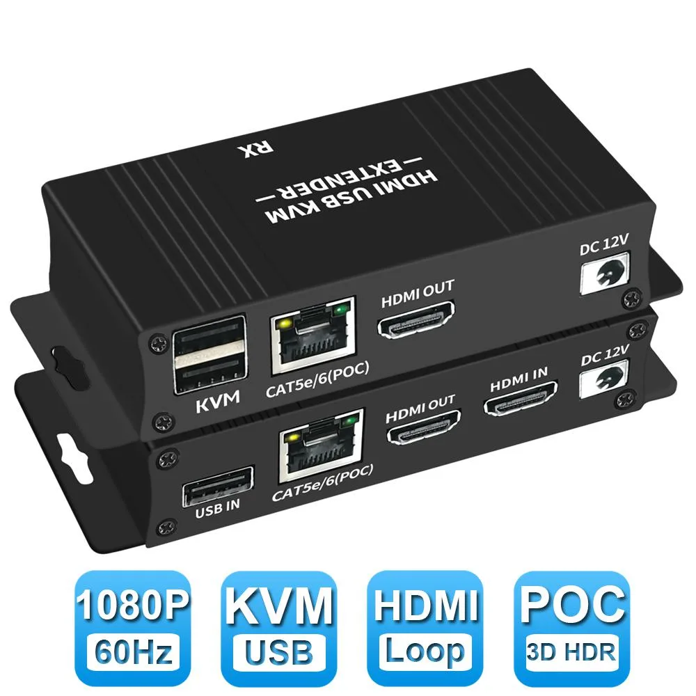 ESTONE ESTONE OZD5D6 HDMI KVM Extender 60m Cat6 — product photo