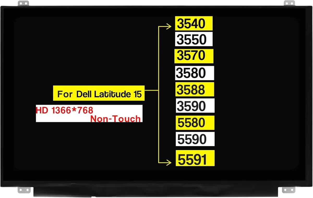 NUOLAISUN NUOLAISUN 15.6" HD 1366×768 30-Pin Non-Touch Dell Latitude 15 Screen — product photo