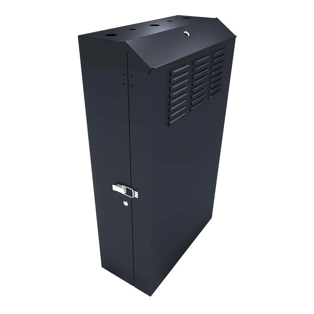 NavePoint NavePoint 6U Vertical Wall Mount Enclosure Black 32.4 to 35.4 inch Switch Depth — product photo
