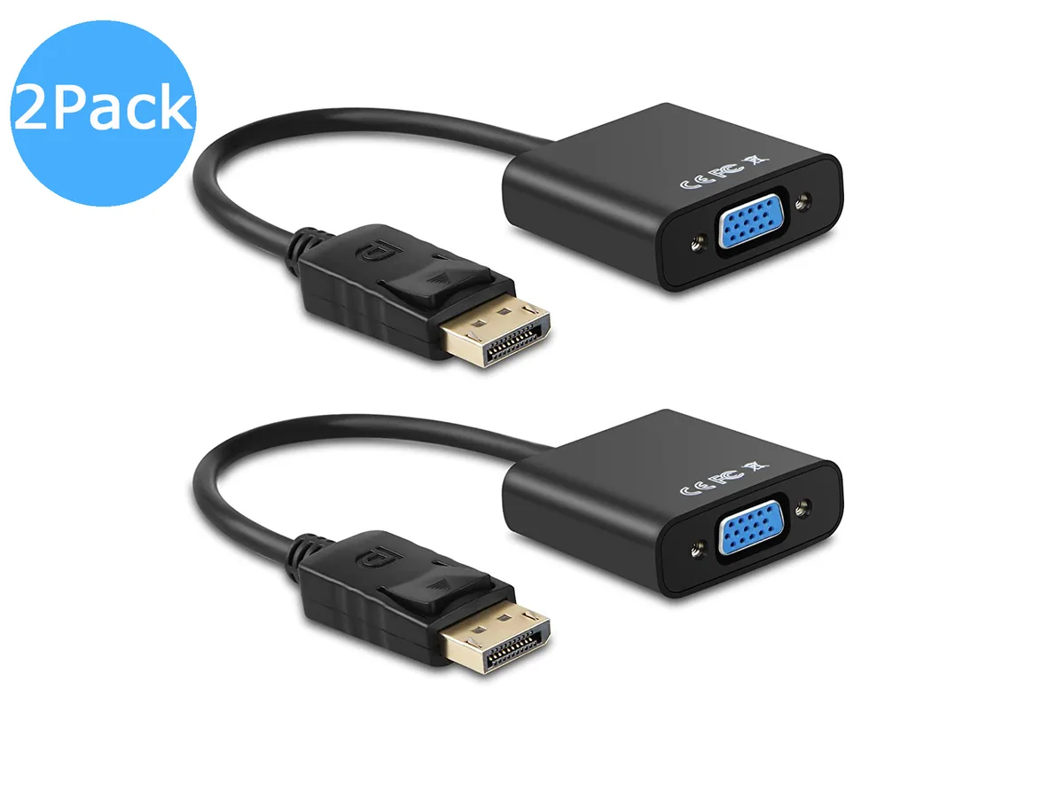 iXever iXever DP to VGA adapter 1080p 2-pack — product photo