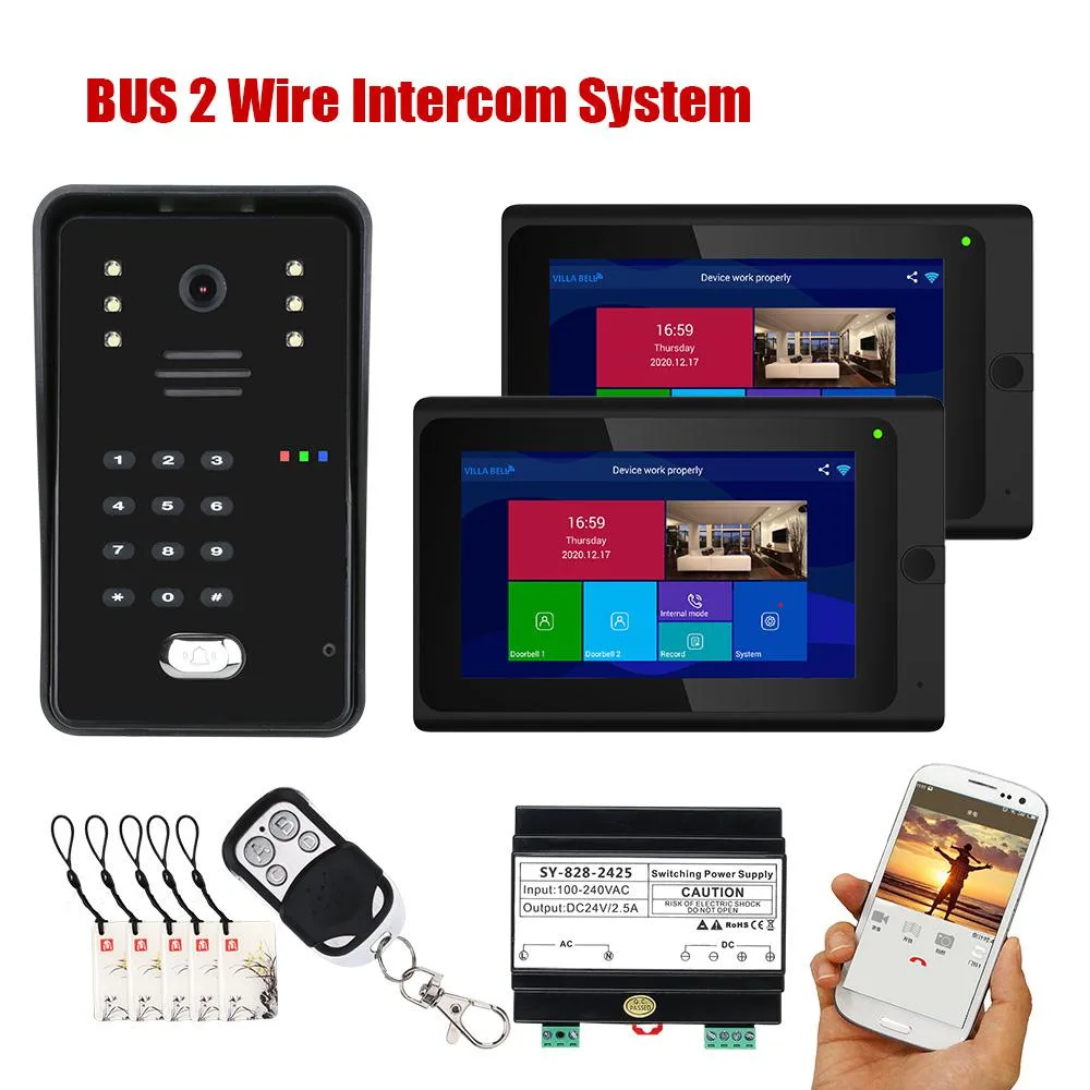 visiPower visiPower 7" Doorbell Set 2-Wire RFID Wifi 7 1 Doorbell + 2 Monitors — product photo