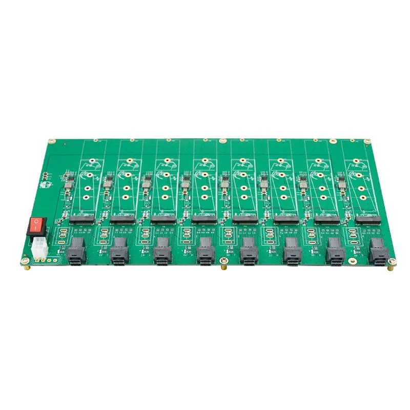 eshinreal eshinreal 8-Port M.2 NVMe SSD Testing Board expansion card — product photo
