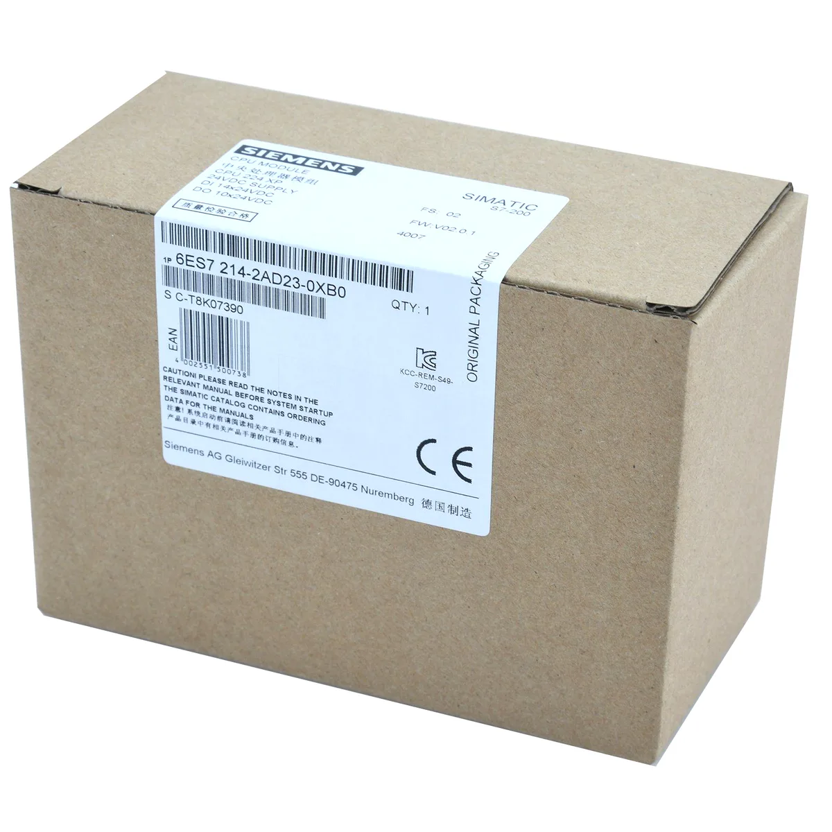 SIEMENS SIEMENS 6ES7214-2AD23-0XB0 electrician tool — product photo