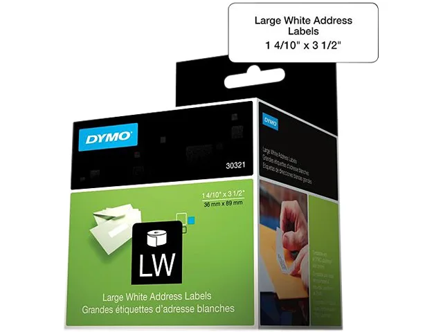 DYMO DYMO 30321 Address Labels 1.40 x 3.50 in White 520 per Roll POS Accessory — product photo